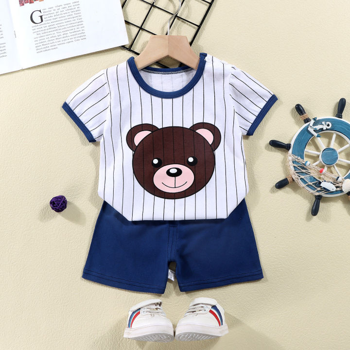 Summer%20New%20Pure%20Cotton%20Children's%20Short%20Sleeve%20T%20T-shirt%20Suit%20Infants%20Baby%20Short%20Sleeve%20Shorts%20Two-Piece%20Suit%20-%20Image%207