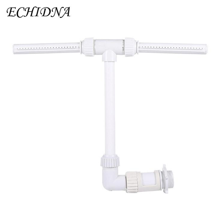 Pool Fountain Installation 360° Rotation T-shaped Pool Fountain for Relaxation Cooling Easy Installation Dual Spray Waterfall for Soothing Water Circulation Pool Fountain Nozzle