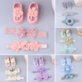 I Love Daddy&Mummy 3Pcs/Set Baby Girl Headband Socks Set Lace Flower Bows Newborn Hair Bands Headbands For Girls Turban Baby Hair Accessories. 