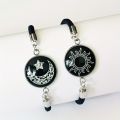 1 pair Casual Accessory Sun Moon Pattern Couple Bracelet Luminous Punk Braided Bracelet Adjustable Rope Bracelet Couple Wear. 