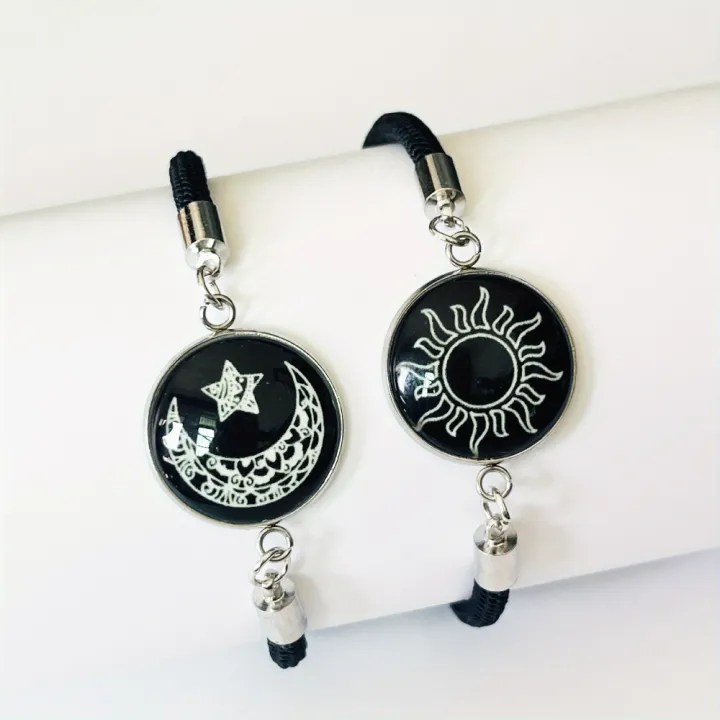 1%20pair%20Casual%20Accessory%20Sun%20Moon%20Pattern%20Couple%20Bracelet%20Luminous%20Punk%20Braided%20Bracelet%20Adjustable%20Rope%20Bracelet%20Couple%20Wear%20-%20Image%209