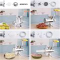 Meat Grinder Meat Mincer - Silver Manual Meat Mincers,Sausage Stuffer Hand Grinder,Hand Crank Mincer Grinding Machine Kitchen Tools for Ground Meat,Enema,Ramen,and Biscuit Making. 