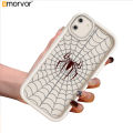 AMORVOR for Realme C11 2020 Back Cover Soft Square Ladder Grey Spider Print Silicone Camera Protection Phone Case. 
