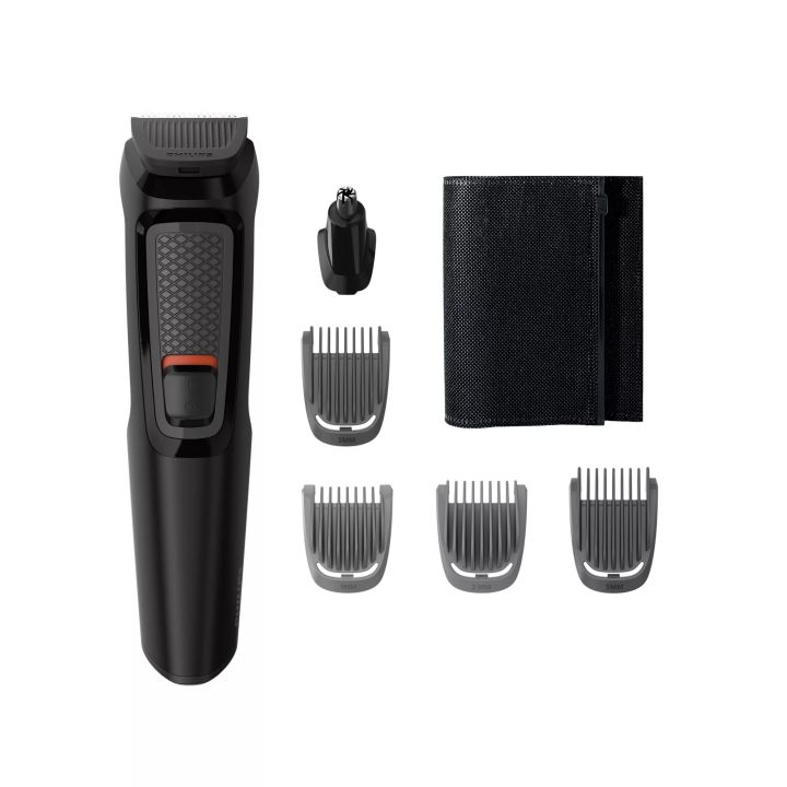 Philips Multi Groom Series 3000 6-In-1 Face And Hair 6 Tools Self-Sharpening Steel Blades Up To 60 Minutes Run Time All-In-One Trimmer
