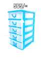 Mini Drawer Plastic Storage Box Stationery Case 5 Drawers Organizer. 