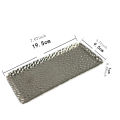 KOKKO Rectangular Serving Tray, 7.7in Hammered Stainless Steel Storage Tray, Hammered Serving Plates For Towel Tea Fruit Jewelry, Metal Decorative Vanity Platter. 