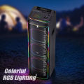 Bts-2272 Karaoke Portable Speaker Rgb Light Triple 12 Inch Subwoofer Party Speaker Bt Usb Tf Mp3 Partybox Wireless Microphones (BT, TWS, TF, USB, MIC JACK, FM). 