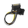 15pin SATA Male to 8pin PCI-E Power Supply Cable 8.16 inch SATA Cable 15-pin to 8 pin cable Wire for Graphic Card. 