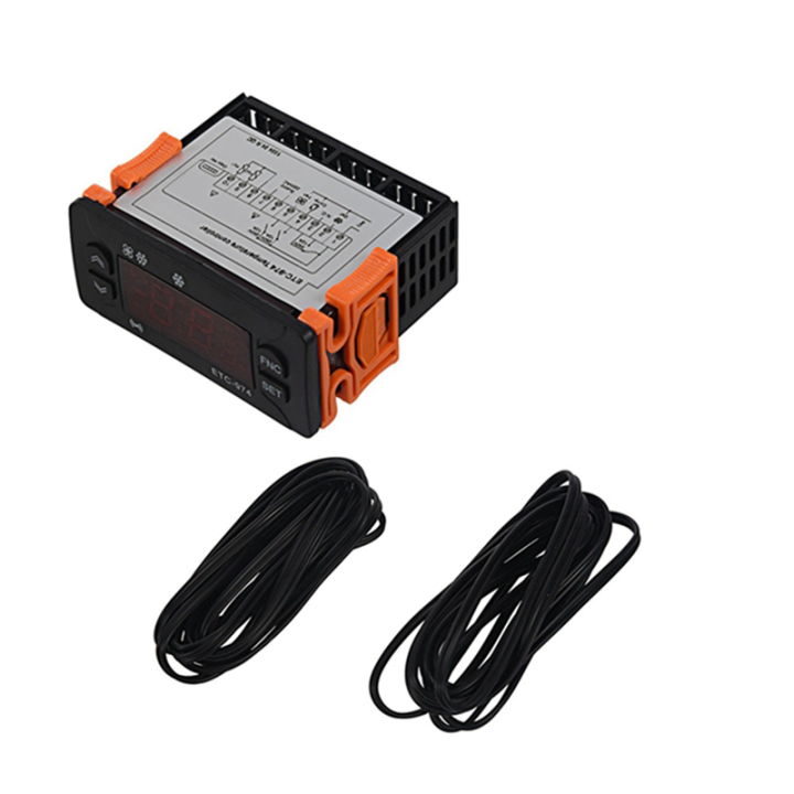 ETC-974 Mini Regolatore Di Temperatura Frigorifero Termostato Regolatore Termoregolatore Termocoppia Doppio Sensore - 11