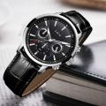 LIGE Watch Luxury Stainless Steel / Leather Strap Quartz Analog Wrist Watches For Men Gents Boys - Black Brown White Blue 136972947 Time_Zone LK. 
