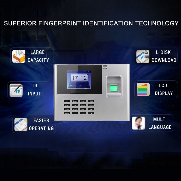 Biometric%20Fingerprint%20Password%20Attendance%20Machine%20Employee%20Checking-in%20Recorder%202.8%20inch%20TFT%20LCD%20Screen%20DC%205V%20Time%20Attendance%20Clock%20-%20Image%204