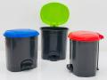 Trash Can Modern Round Foot Pedal Bin with Lidded Waste Dustbin Litter, Kitchen Bins. 