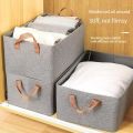 2Pcs Portable Organize Storage Box,Clothing Storage Bins with Handles,Large Thickened Strong Load Bearing Collapsible Storage Bins Cubes Organizer for Clothes Towels. 