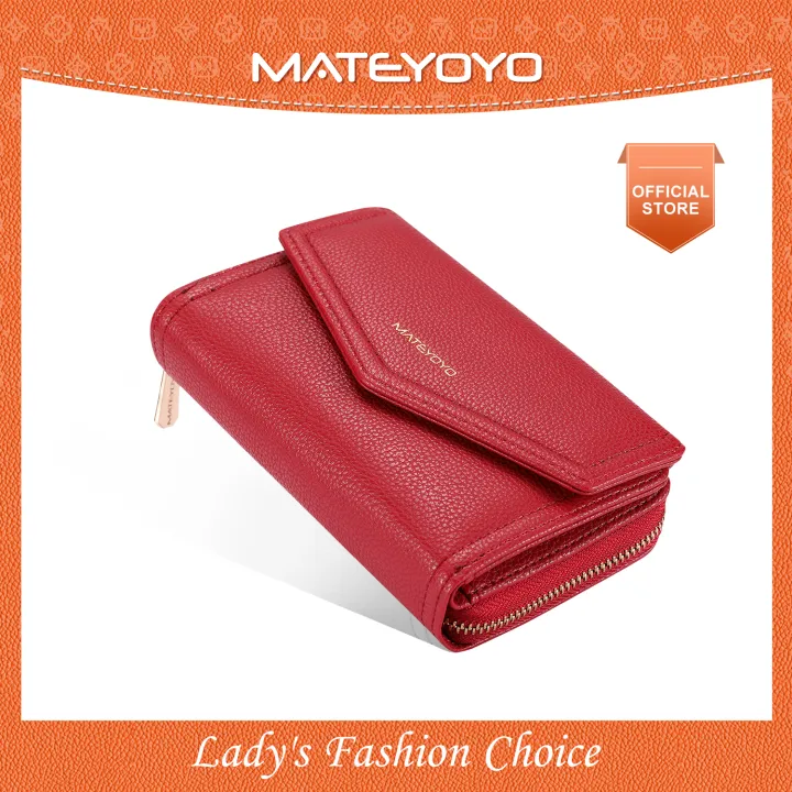MATEYOYO Women's Wallet Simple Fashion Purse Large Capacity Money Bag Multifunctional Clutch Wallet PU Leather Card Wallet Zipper Coin Pocket