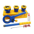 Ratchet Pipe Threader Die Set - Metro - 1/2", 3/4", 1" - BSP - Dies Ratchet Manual Plumber Pipe Threading Kit, Threading Work of Galvanized Pipe and Iron Pipe. 