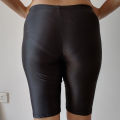 women's spandex compression tight short | Knee length Inner Slip Short | Mid waist | Black. 