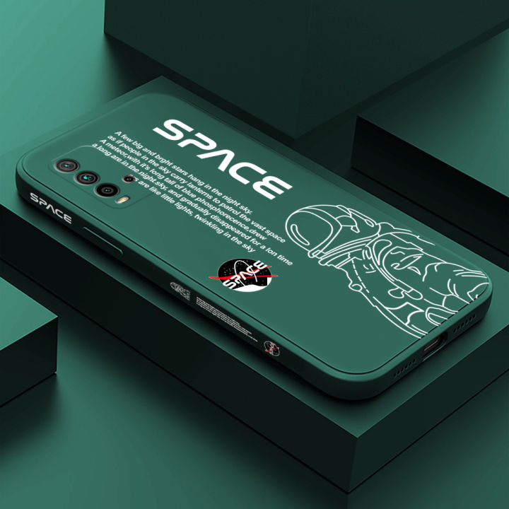 Hontinga%20for%20Redmi%209T%20/%20Redmi%209%20Power%20Case%20Side%20Design%20Cool%20Astronaut%20Back%20View%20Letters%20Back%20Cover%20Soft%20Square%20Edge%20Pattern%20Liquid%20Silicone%20Trend%20Phone%20Cases%20-%20Image%202