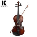 KOKKO 4/4 Violin For Beginner Wooden Matte Retro Violin Bow Case Set Music Lovers Playing Musical Instrument. 