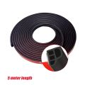 1/5m car door rubber seal strip double layer 5 holes weatherstrip self adhesive soundproof strip thickened L b shape tailgate edge strip Universal Auto Exterior accessories. 
