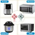 Round Shape Air Fryer Egg Mold Easy Clean Silicone Egg Cooking Silicone Egg Pan Non-Stick 4-Cavity Egg Steamer Mold for Healthy Cooking Breakfast Prep Kitchen Gadget Air Fryer Accessory Home Chefs. 