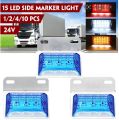 24V Universal  LED Side Marker Light Position Side Lights For Truck Trailer for Blue Colour. 