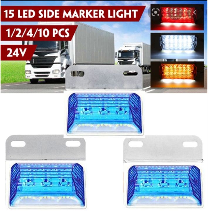 24V Universal  LED Side Marker Light Position Side Lights For Truck Trailer for Blue Colour