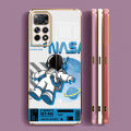 Xiaomi Redmi Note 11S 11 Pro+Plus 10 Pro 5G Redmi Note 11S 10S 10 Smile Astronaut nasa Square Phone Case 6D Plating Candy Soft Casing Cover. 