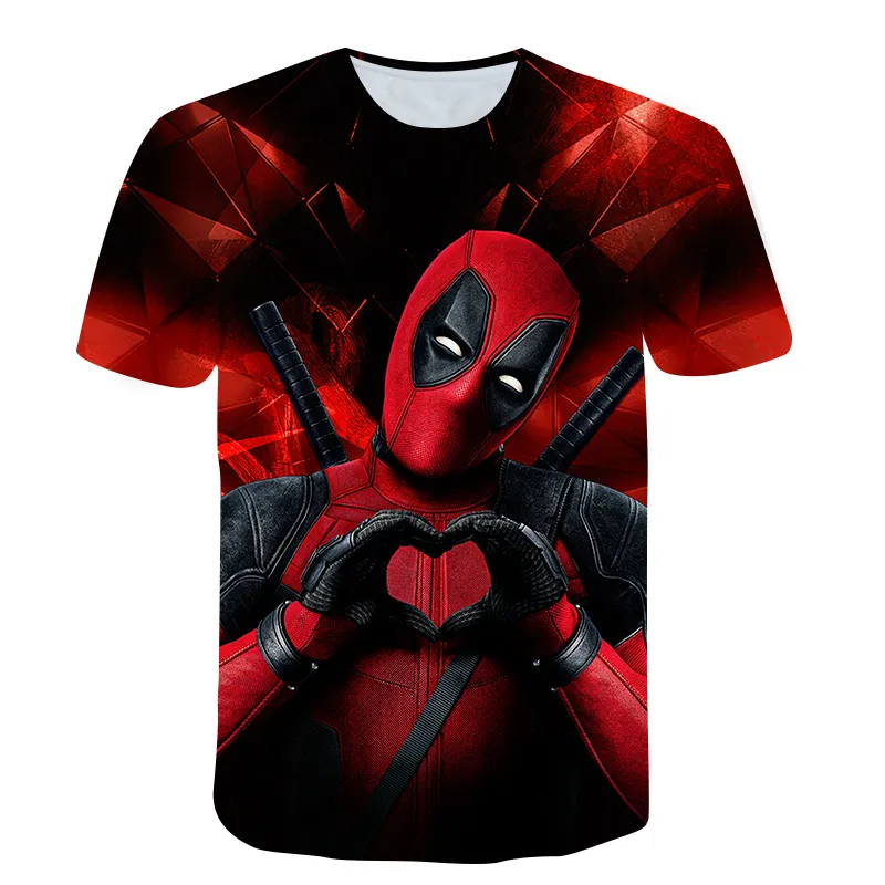 New summer latest Movie The Avengers 3D printing Deadpool T-shirt