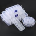 Transparent Plastic Storage Jewelry Box Compartment Adjustable Container For Beads Earring Box Jewelry Rectangle Case. 