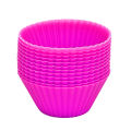 10Pcs Round Silicone Cake Muffin Cupcake Mold Maker Reusable Pastry Baking Tool. 