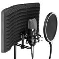 Microphone Shield Reflection Filter Absorbent Foam Soundproof Vocal Shield Professional Isolation Shield. 