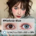 O2GIRL Contact lenses Color  blue green gradient (0.00~8.00) 14.2mm Medusa  Yearly. 