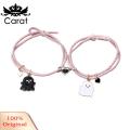 Carat Love Heart Magnet Suction Bracelet Ghost Pendant Couple Bracelet Halloween Jewelry Gift for Men Women. 