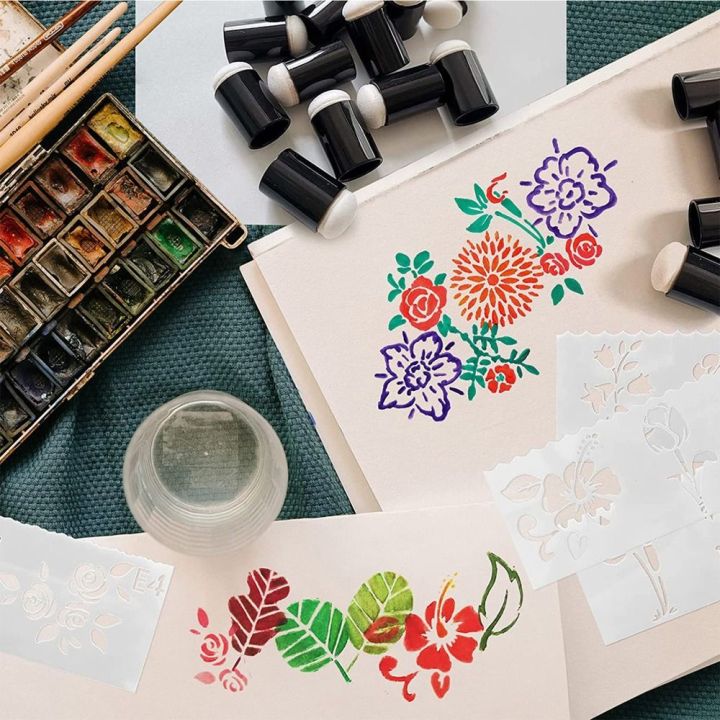 10pcs%20Sponge%20Finger%20Daubers%20Foam%20Painting%20Ink%20Pad%20Stamping%20Brush%20Scrapbooking%20Drawing%20Painting%20Art%20Crafts%20-%20Image%207