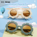 OQ BOGA 16 Colors Flower Frame Anti UV Kids Sunglasses Children Outdoor Eye Protection Full Rim Sun Glasses. 