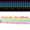 Car Windshield LED Sound Activated Equalizer Shown Plastic 45x11CM Car Neon EL Light Music Rhythm Flash Lamp Sticker. 