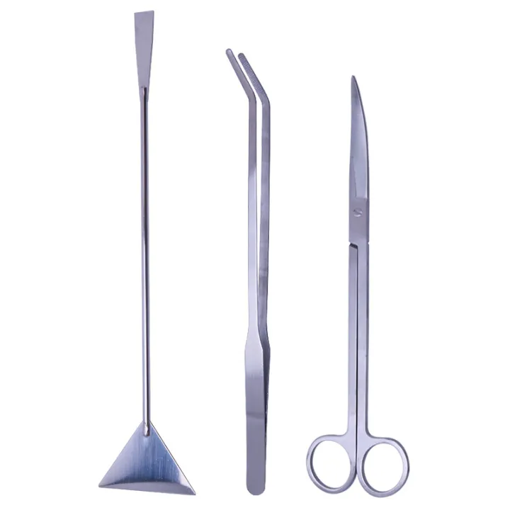1/2/3/4/5pcs Aquarium Tank Tool Aquascaping Fish Tank Plants Long Tweezers Scissors Steel Tool Pet Product