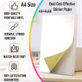 A4 Size Stickers for Inkjet and Laser Printer Use 20pc A4 Sticker Papers Shipping Label Printing Cost Effective Higher Grade. 