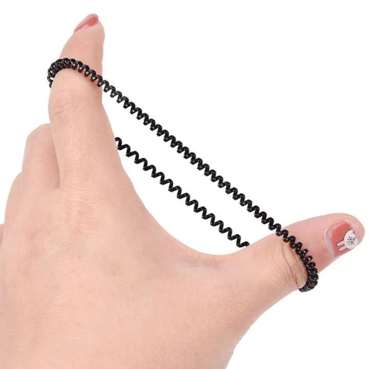 10Pcs%20Small%20Bands%20Black,%20Yellow,%20Green,%20Red,%20Pink,%20Orange,%20Blue,%20Purple%20Colors%20Elastic%20Rope%20/%20Telephone%20Wire,%20Spring%20Style%20Hair%20Ties%20/%20Plastic%20Hair%20Styling%20Tools%20-%20Image%205