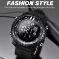Unisex Sports Woch Digital Time Display Water Resistant Shockproof and Waterproof Watch World Time LED Auto Light Sports Wrist Watches For Men Women Boys Girls Black 169765485 SC. 