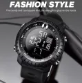 Unisex Sports Woch Digital Time Display Water Resistant Shockproof and Waterproof Watch World Time LED Auto Light Sports Wrist Watches For Men Women Boys Girls Black 169765485 SC. 