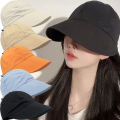 Portable Fisherman Cap Foldable Wide Brim Sun Protection Hats Adjustable Drawstring Caps for Summer. 