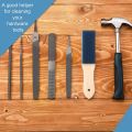 File Card Brush Steel Card File Brush Cleaner Remove Chip Metal Bits Cleaning 8.26 Inch Length, 2 Pieces. 
