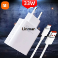 Linman Mi 33W Fast Charger with USB Type-C Cable 1M for Mi Turbo Charge Fast Charger Adapter 33W TurbBargain price o Charge USB C Cable for Xiaomi Pad 6/5/11 Lite/Mi 11i/10T/11 Lite/Redmi Note 12S 11 11S 10 Pro. 