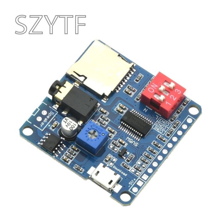 Voice%20Sound%20Playback%20Module%20Arduino%20Mp3%20Player%20Module%20Uart%20I/o%20Trigger%20Class%20D%20Amplifier%20Board%205w%208m%20Storage%20Dy-Sv5w%20Sd/tf%20-%20Image%202