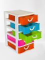 Mini Small Drawer Layer 5 In 1 Set Plastic Colorful Storage Box For Medicine, Stationery Items, Cosmetics, Money, Jewelry & Other Small Items For Storing Purpose. (Dimension : 24cm x 15cm x13cm).. 