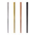 1 Pair 304 Stainless Steel Solid Flat Chopsticks Household Rainbow Chopsticks Portable Dinnerware Korean Tableware. 