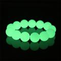 8/10/12/14mm Yellow Green Luminous Stone Transfer Bracelet / Blue Green Ball Beaded Bracelet / Luminous Bracelet for Men and Women / Jewelry. 