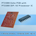 DIY Amplifier Electronics Circuit Project: PT2399 Echo PCB with PT2399 DIP-16 CMOS Echo/Delay Processor IC. 