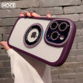 HOCE Glitter Clear Logo Hole Magnetic Phone Cases For iPhone 13 14 Pro Max 14 13 MagSafe Case With Lens Film Protector Gradient Soft Bumper Hard Back Cover. 